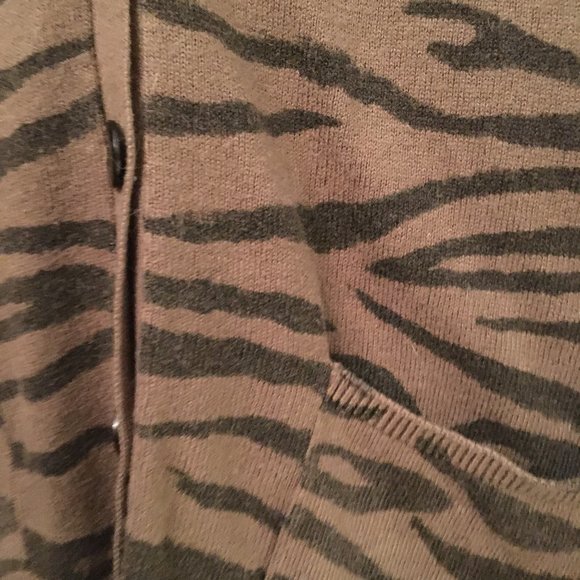 Vintage Y2K Tiger Wool Blend Long Button Down Cardigan - Picture 3 of 7